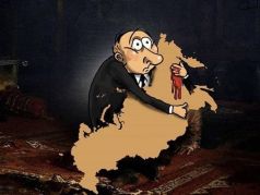 Путин и Россия. Иллюстрация: www.facebook.com/pg/gunduzartist