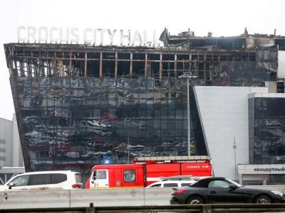 Сгоревшее здание "Крокус сити холла", 23.03.24. Фото: t.me/belamova