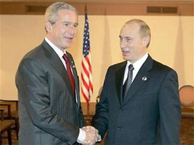 Путин и Буш. Фото AP (c)