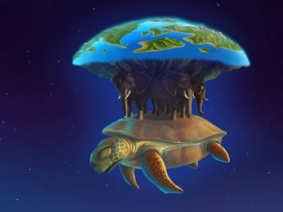 Земля на слонах и черепахе. Источник - yaplakal.com