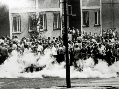 Протестующие в городе Любин (Польша), 31.08.1982. Фото: thefad.pl