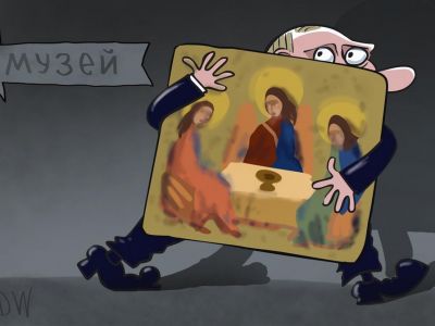 Похищение Троицы. Карикатура dw.com