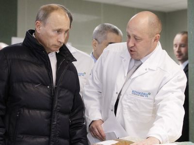 Владимир Путин и Евгений Пригожин до бунта. Фото: theins.ru