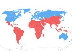 Глобальный Север и Глобальный Юг. Иллюстрация: ru.wikipedia.org