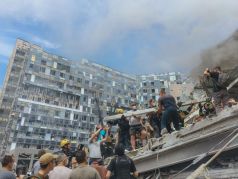 Последствия удара по детской больнице в Киеве, 8.07.22. Фото: УНИАН