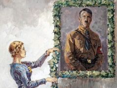 Фрагмент эскиза картины "Уважение к Гитлеру". Автор: Альберт Райх. Источник: commons.wikimedia.org